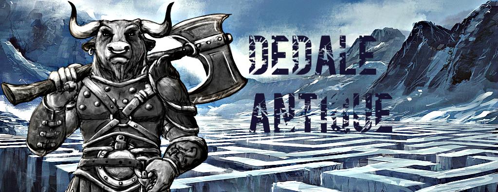 Dédale Antique : Fond avec un Labyrinthe et le Minotaure